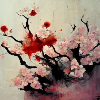 زهور الكرز, ياباني, رعب, مجرد